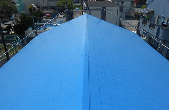 三島市屋根中塗り