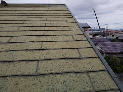 沼津スレート色褪せ