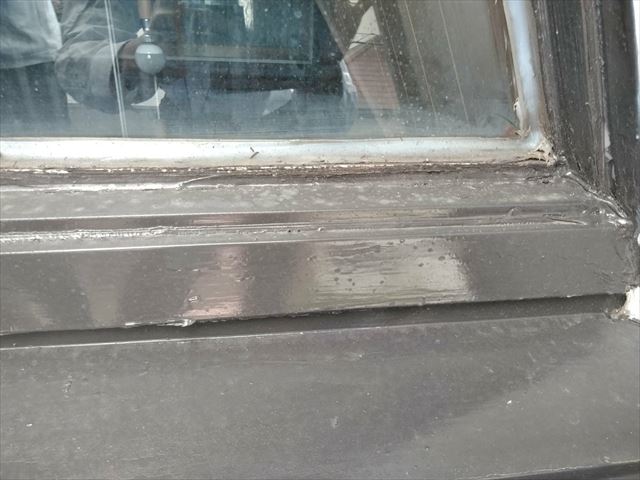 沼津市のサッシまわり劣化による雨漏り