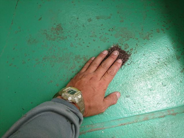 伊豆市ベランダ　ケレン・洗浄