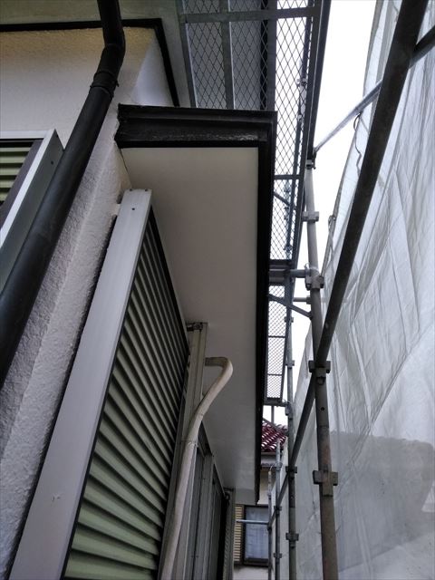 三島市軒天補修足場