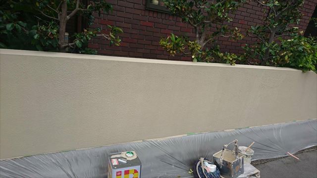 沼津市　塀塗装