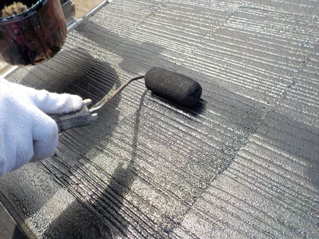 三島市アパート屋根仕上げ塗装