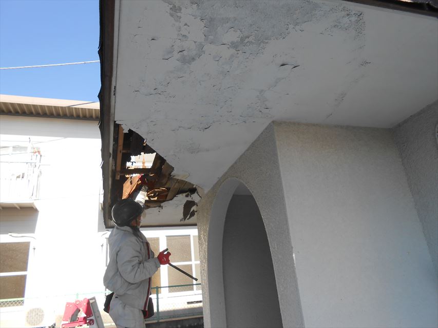 裾野市軒天解体中