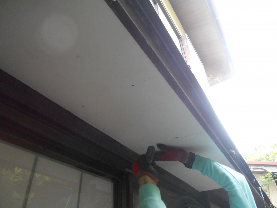 霧除け裏側補修