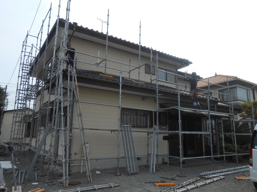 外部足場設置