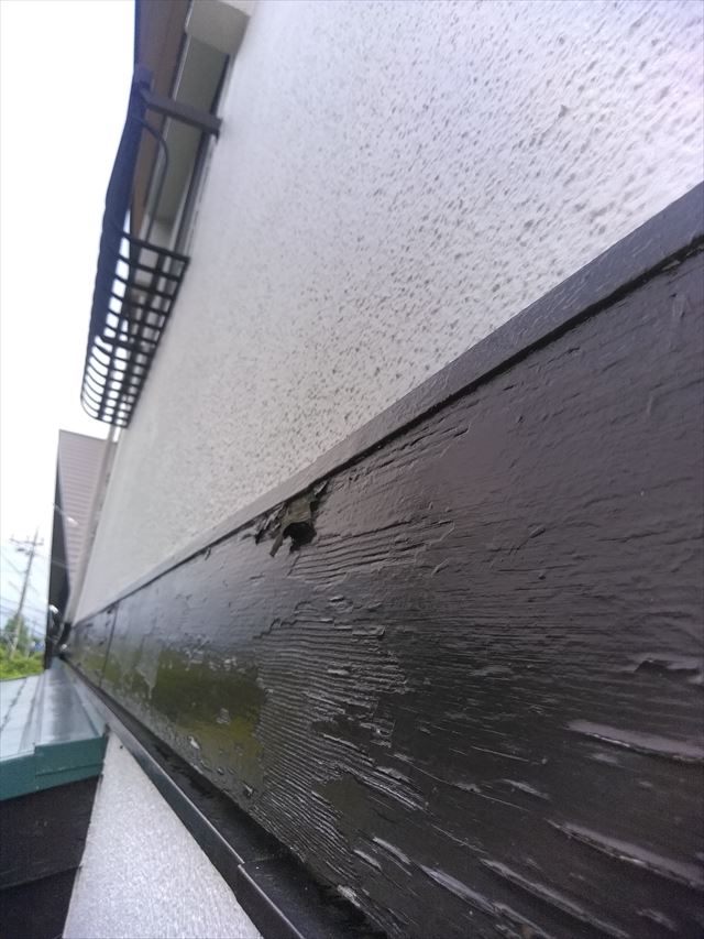 帯の塗膜剥がれ