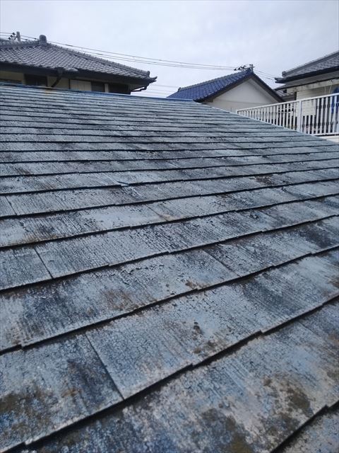 コロニアル屋根傷み