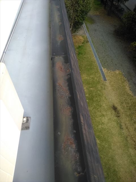 スチール製笠木錆び