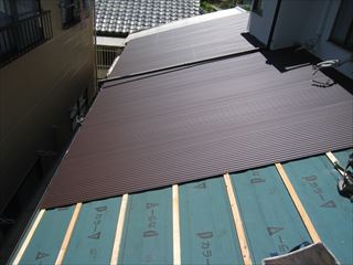 ガルバ屋根取付