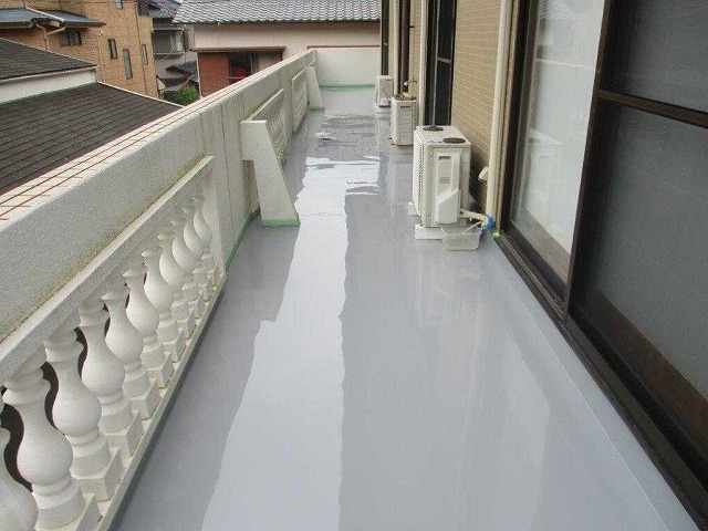 ベランダ防水施工後