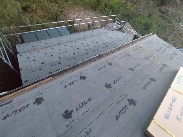 大屋根　防水紙