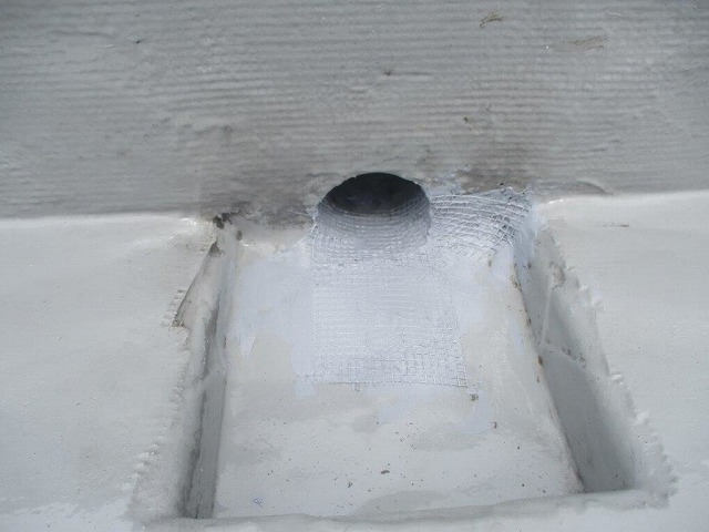 メッシュシート　排水口