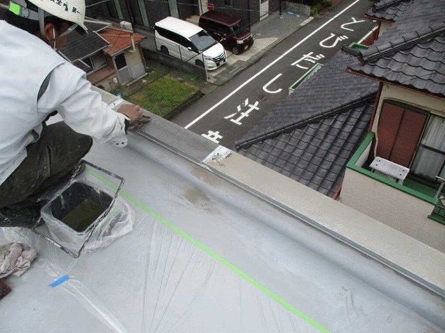 笠木内部　下地処理