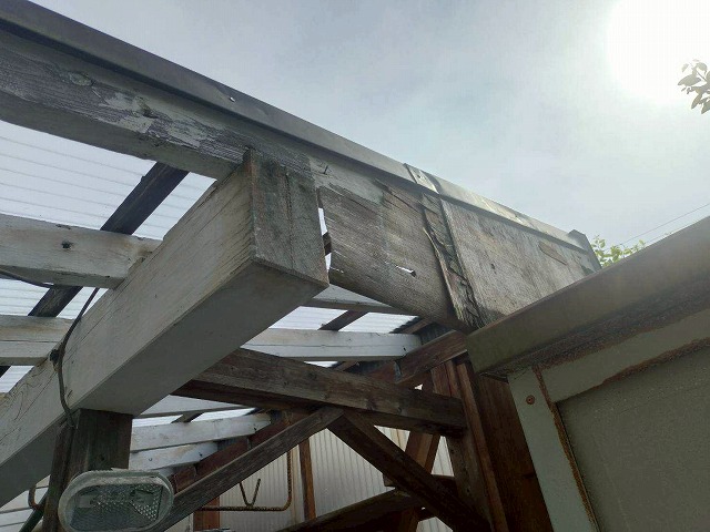 物置側板張り替え前