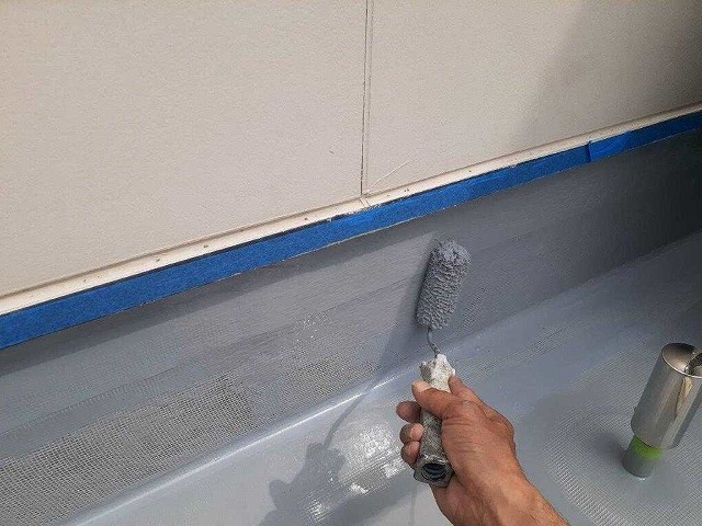 立ちあがり　防水塗装