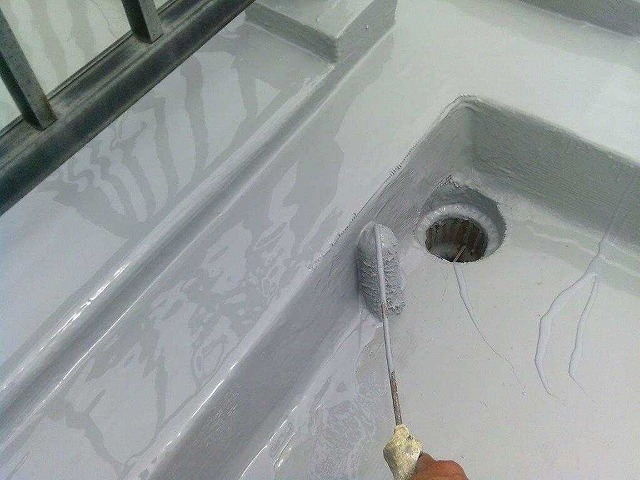 ウレタン防水工事　屋上