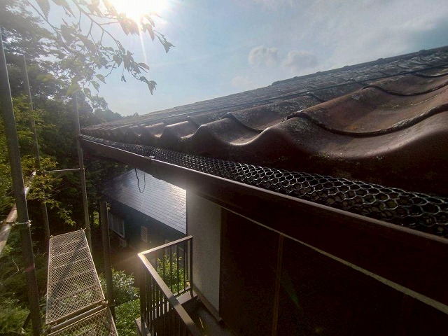 ネット付き雨樋