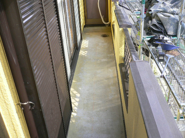 三島市ベランダ通気シート敷