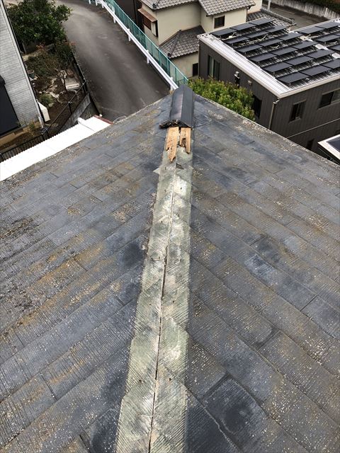 隅棟板金破損