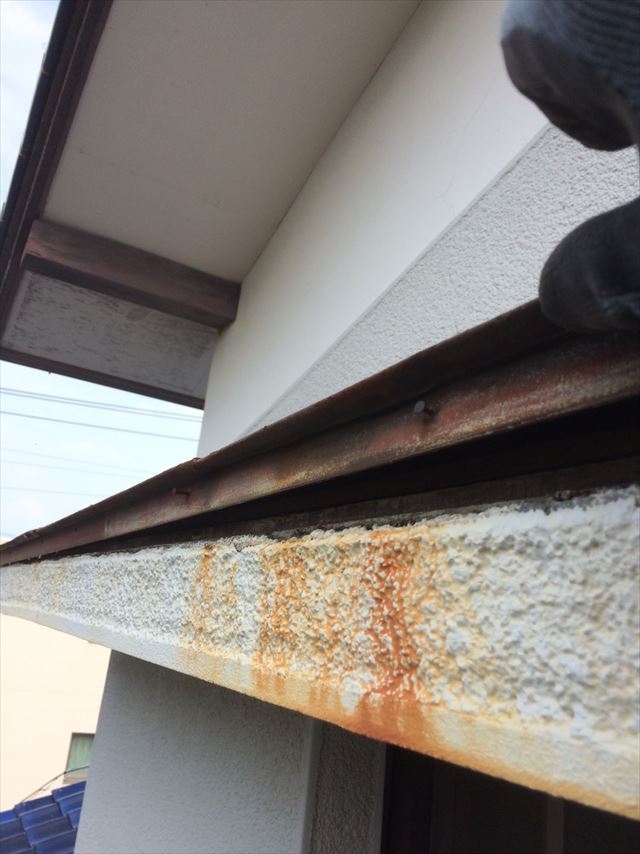 沼津市霧除け板金腐食