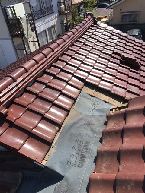 沼津市ルーフィング敷き