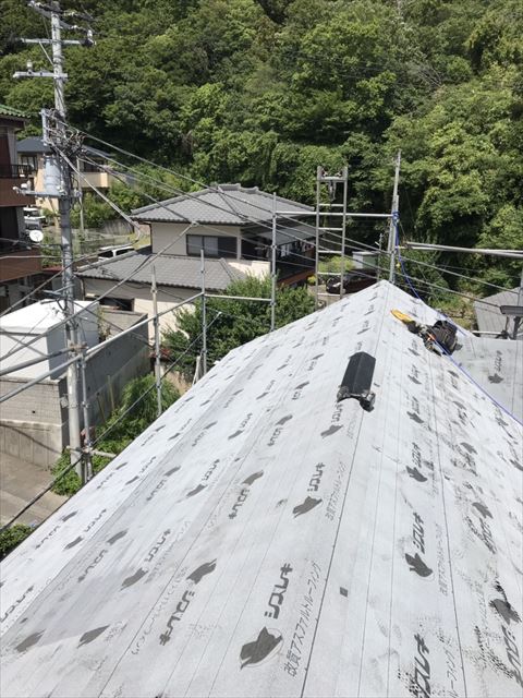 沼津市ルーフィング敷き