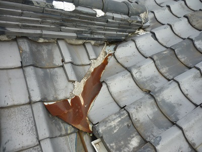 谷部分銅板金劣化