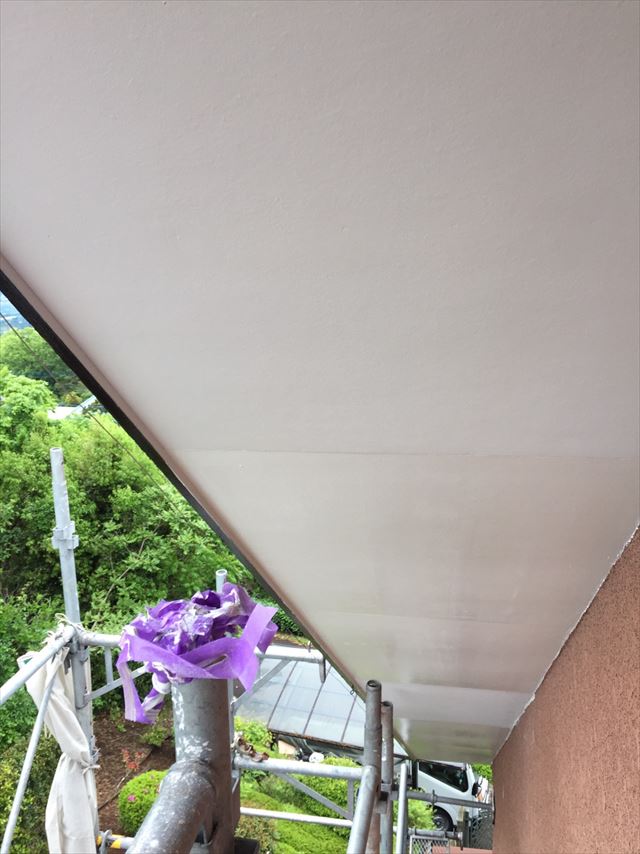 函南町別荘軒天修理