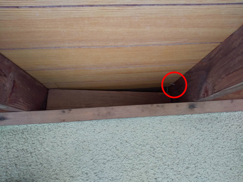 函南雨漏り釘浮き