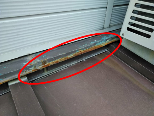 沼津台風雨漏り板金錆