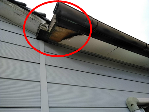 沼津台風軒天破損