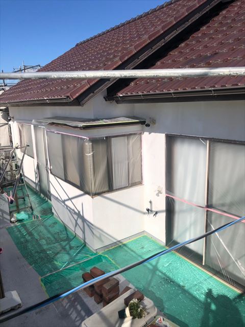 沼津市塗装下処理ベランダ