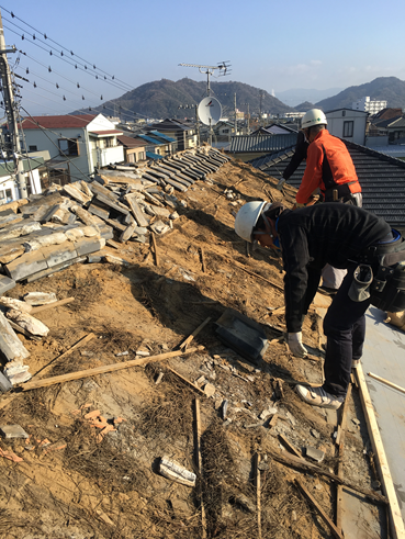 沼津瓦屋根葺き替え撤去