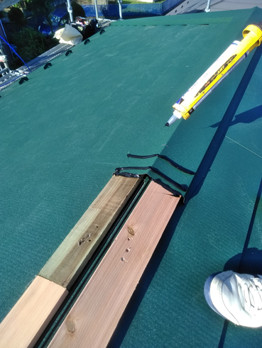 伊豆市葺き替え棟板金