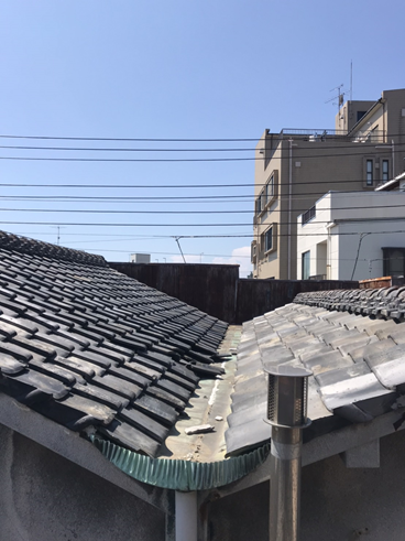 沼津市雨漏り谷樋