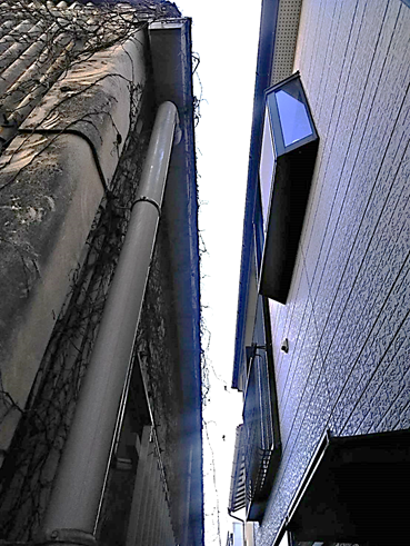 沼津工場雨樋詰り