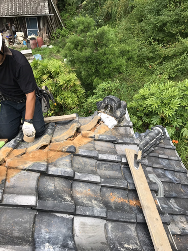 沼津棟瓦ズレ台風