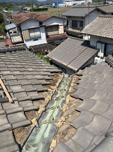 伊豆の国市雨漏り瓦撤去