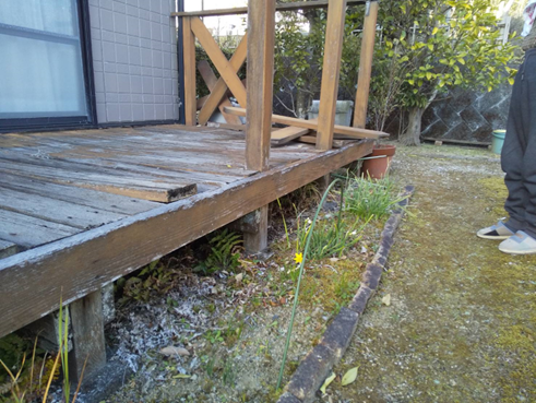 函南町ウッドデッキ腐食
