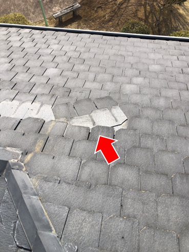 函南町屋根剥がれ