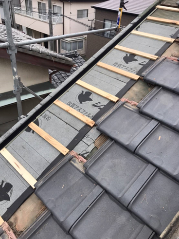 富士市瓦屋根桟木