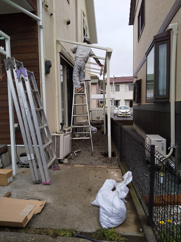 テラス屋根設置工事