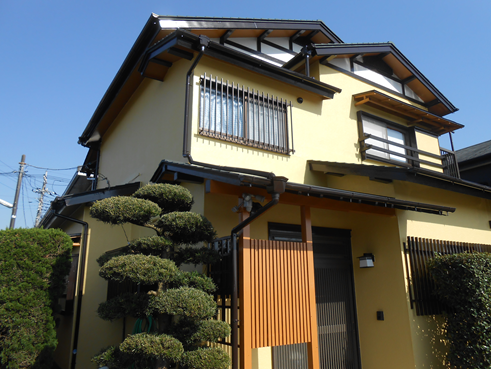 外壁塗装後　木部の仕上がり