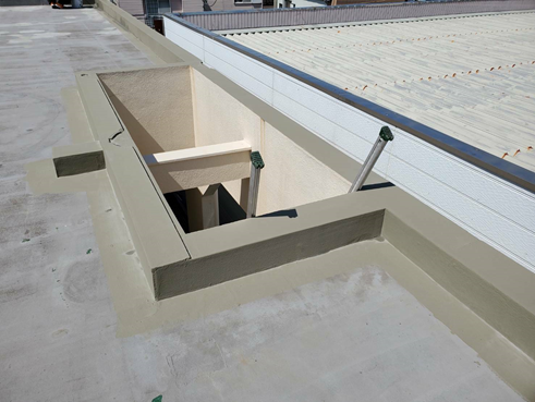 沼津市屋上防水下地処理後