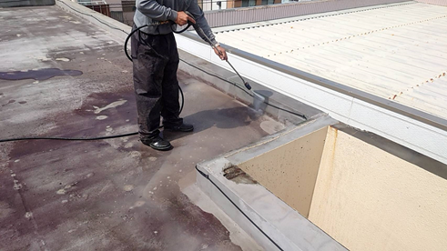 沼津市ビル屋上防水洗浄