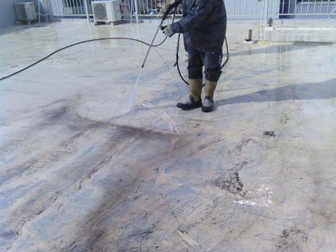 沼津市屋上雨漏り高圧洗浄