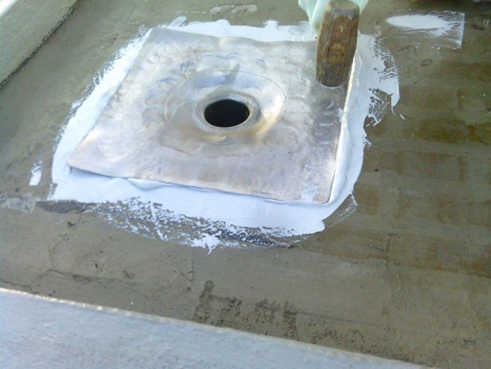 沼津市屋上雨漏りドレン補修