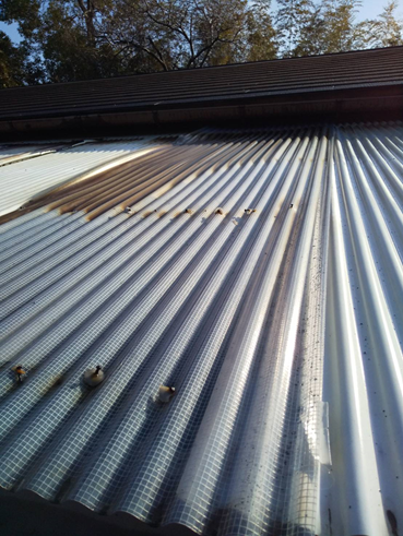 沼津市物置ポリカ屋根変色