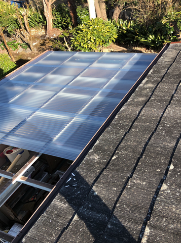 沼津市ポリカ屋根張替